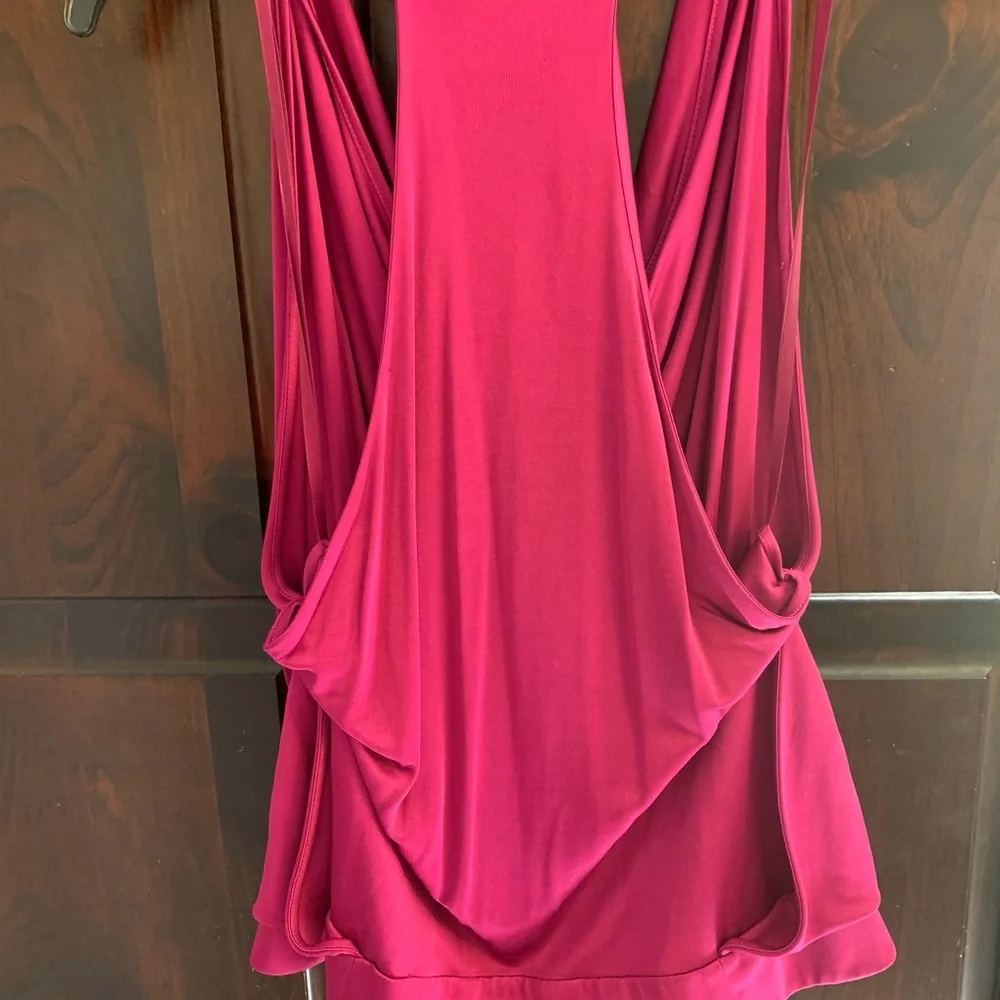 Diane Von Furstenberg Large Tank Top Sleeveless Pink Sexy Fuchsia XL summer club - Picture 6 of 12